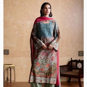 Ritu Kumar Blue Pierra Salwar Kameez, NWT